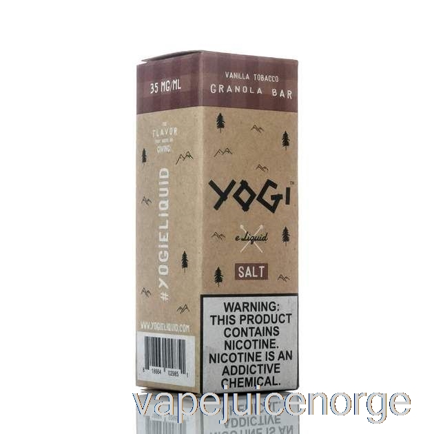 Vape Med Nikotin Vanilje Tobakk Granola Bar - Yogi Salter E-væske - 30ml 35mg